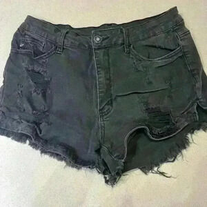 KanCan Jeans Short Dark Wash black high rise